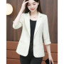 Spring Summer Female Leisure Blazer Jacket 2026 Ladies Seven Points Sleeves Outwear Tops Women Fashion Large Size 4XL Suit Coat