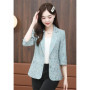 Spring Summer Female Leisure Blazer Jacket 2026 Ladies Seven Points Sleeves Outwear Tops Women Fashion Large Size 4XL Suit Coat