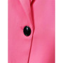 HIGH STREET Newest 2026 Stylish Designer Jacket Women's Pink Single Button Long Blazer
