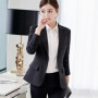 Black Women Blazer 2025 Formal Slim Blazers Lady Office Work Suit Pockets Jackets Coat Female Wine Notched Blazer Jackets Femme