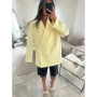 2025 Autumn Women Butter Oversized Blazer Sets Chic One Button Lapel Coats High Waist Shorts Suits Lady Commute Street Outfits
