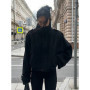Fashion Oversize Lapel Suit Jacket Women Casual Single Button Pockets Female Coat 2025 Summer New Half Sleeve Jackets Streetwear