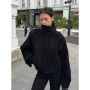 Fashion Oversize Lapel Suit Jacket Women Casual Single Button Pockets Female Coat 2025 Summer New Half Sleeve Jackets Streetwear