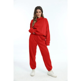 Women's Clothing Autumn Winter European American Casual Fashion Thickened Long-sleeved Sweatshirt Trousers Two-piece Suit