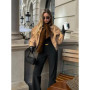 Brown Retro Suede Lapel Zippered Short Jackets Women's Casual Full Sleeves Pocket Loose Coats 2026 Spring Daily Commute Outwear