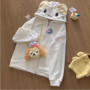 Japanese Kawaii Zip Up Sweatshirt Women Sweet Cute Cat Ear Hat Long Sleeve Loose Jacket for Girls Cute Soft Girl Fall Outfit New