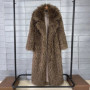 DEAT 2025 Autumn Winter New Fashion Beach Wool Faux Fur Coat For Women Suit Collar Solid Color Long Overcoat Female 11A07448