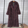 DEAT 2025 Autumn Winter New Fashion Beach Wool Faux Fur Coat For Women Suit Collar Solid Color Long Overcoat Female 11A07448
