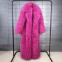 DEAT 2025 Autumn Winter New Fashion Beach Wool Faux Fur Coat For Women Suit Collar Solid Color Long Overcoat Female 11A07448
