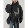 CHIC VEN Korean Women Double-sided Belt Woolen Coat Loose Overcoat Solid Ladies Outerwear Girl Jackets Autumn Winter 2025