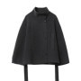CHIC VEN Korean Women Double-sided Belt Woolen Coat Loose Overcoat Solid Ladies Outerwear Girl Jackets Autumn Winter 2025