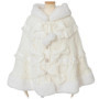 Japanese Liz Sweet Princess Faux Rabbit Fur Cape Coat Women Autumn Winter Fur Jacket Loose Clock Rhinestone Bow Hooded Coat