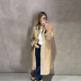Double-side Long Trench Coats Women's Loose Full Sleeves Single-breasted Pockets Lapel Coats 2026 New Ladies Spring Outwear