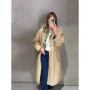Double-side Long Trench Coats Women's Loose Full Sleeves Single-breasted Pockets Lapel Coats 2026 New Ladies Spring Outwear