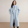 SENTUBILA Women's Winter 100 Wool Long Coat 2026 Classic Elegant Commuter Style Double-Faced Overcoat Ladies Clothes W54OA8780
