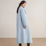 SENTUBILA Women's Winter 100 Wool Long Coat 2026 Classic Elegant Commuter Style Double-Faced Overcoat Ladies Clothes W54OA8780
