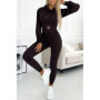 2025 Autumn And Winter Waist Cinching Casual Sports Hooded Set For Women Fashionable Long Sleeved Solid Color Pants 2-piece Set
