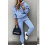 Women Two Piece Set Tracksuit Solid Color Suit 2025 Autumn Trouser Suits Female Sweatshirt Sports Hoodie Sportswear Pants Sets