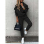 Women Two Piece Set Tracksuit Solid Color Suit 2025 Autumn Trouser Suits Female Sweatshirt Sports Hoodie Sportswear Pants Sets