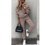 Women Two Piece Set Tracksuit Solid Color Suit 2025 Autumn Trouser Suits Female Sweatshirt Sports Hoodie Sportswear Pants Sets