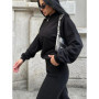 Women Sweatsuit Set Vintage O-neck Zipper Bomber Jackets High Waist Loose Pants Suit Female 2025 Spring Fashion Lady Sportswear