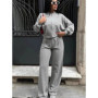 Women Sweatsuit Set Vintage O-neck Zipper Bomber Jackets High Waist Loose Pants Suit Female 2025 Spring Fashion Lady Sportswear