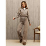 2025 Fall New Fashion Long Sleeve Zipper Sweater Cardigan Long Pants Athletic Two Piece Casual Cardigan Set Women