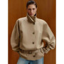 BJTZ 2026 Spring Autumn Women Elegant Vintage Jacket Office Work Wear Casual Versatile Outerwear