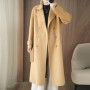 New 100 Cashmere Coat, extra Long, Classic, Fashionable And Versatile Jacket For Women