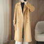 New 100 Cashmere Coat, extra Long, Classic, Fashionable And Versatile Jacket For Women