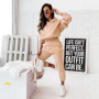 2025 Autumn Winter New Solid Color Women's Hooded Sports Set Long Sleeve Top Long Pants 2Pcs Casual Outfit