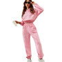 2025 Autumn Winter New Solid Color Women's Hooded Sports Set Long Sleeve Top Long Pants 2Pcs Casual Outfit