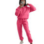 Casual hooded long sleeved pocket sweatshirt solid color pant sports set two-piece set，Women's tracksuit，new in matching sets