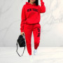 2026 Spring Autumn Women's Sets 2pcs Hoodies Pants Suit Sports Outfits Letter Print Aesthetic Clothes Ladies Tracksuit Pant Sets