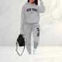2026 Spring Autumn Women's Sets 2pcs Hoodies Pants Suit Sports Outfits Letter Print Aesthetic Clothes Ladies Tracksuit Pant Sets