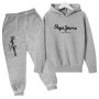 Leisure Letter Print 2pcs Hoodie+Pants Tracksuits Spring Autumn Outfits Streetwears