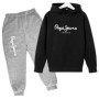 Leisure Letter Print 2pcs Hoodie+Pants Tracksuits Spring Autumn Outfits Streetwears