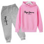 Leisure Letter Print 2pcs Hoodie+Pants Tracksuits Spring Autumn Outfits Streetwears