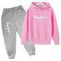 Leisure Letter Print 2pcs Hoodie+Pants Tracksuits Spring Autumn Outfits Streetwears