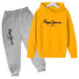 Leisure Letter Print 2pcs Hoodie+Pants Tracksuits Spring Autumn Outfits Streetwears