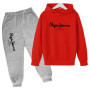 Leisure Letter Print 2pcs Hoodie+Pants Tracksuits Spring Autumn Outfits Streetwears