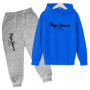 Leisure Letter Print 2pcs Hoodie+Pants Tracksuits Spring Autumn Outfits Streetwears