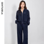 SENTUBILA 2 Piece Sets Women Outfit Embroidery Knitted Sweatshirt Tracksuit Straight-leg Pants Casual Pant Sets 2026 151Z58733