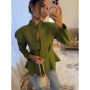 Elegant Ruffle Women's Coats Hollow-out V-neck Full Sleeve Waist-cinching Female Jackets 2026 Spring Summer Fashion Lady Coat