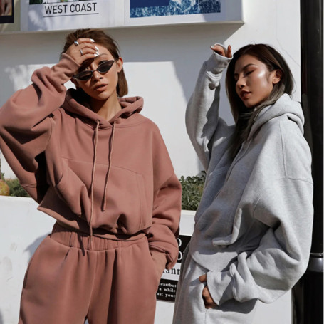 Zekye Female Clothing Traffic 2025 Women's Casual Sweatshirt Jacket Sportssuit Women Women's Tracksuit Elegant Women's Sets