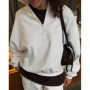 Oversized Tracksuit Fashionable Pullover Hooded Tracksuit Drawstring Waist Cotton Tracksuit Relaxed Fitted Lounge Set