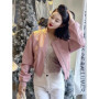 Casual Women Genuine Leather Bomber Jacket Stand Collar Long Sleeve Streetwear Outerwear Punk Female Real Sheepskin Short Coat