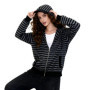 Womens Zip Up Hoodies with Pockets and Drawstring Stylish Striped Long Sleeve Sweatshirt Jackets for Fall and Spring
