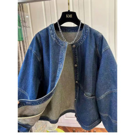 Fashion Denim Women Short Shirt Lapel Half Puff Sleeve Pleated Turn-down Collar Solid Female Top 2025 Spring Summer Lady Shirts