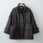 2026 Women Casual Vintage Utility Jacket with Drawstring Waist Stylish coat